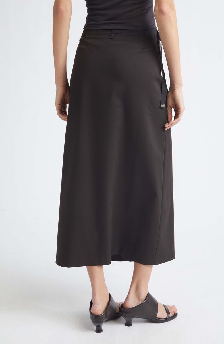 Paloma Wool Blont Cool Suiting Wrap Skirt, Alternate, color, Brown