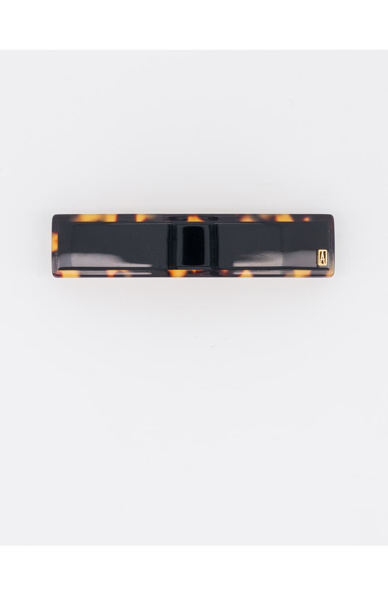 Alexandre de Paris Notre Dame Acetate Barette, Main, color, Black Tortoiseshell