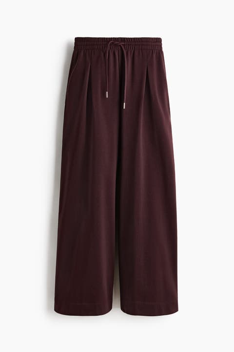 Pleat-detail Drawstring Trousers