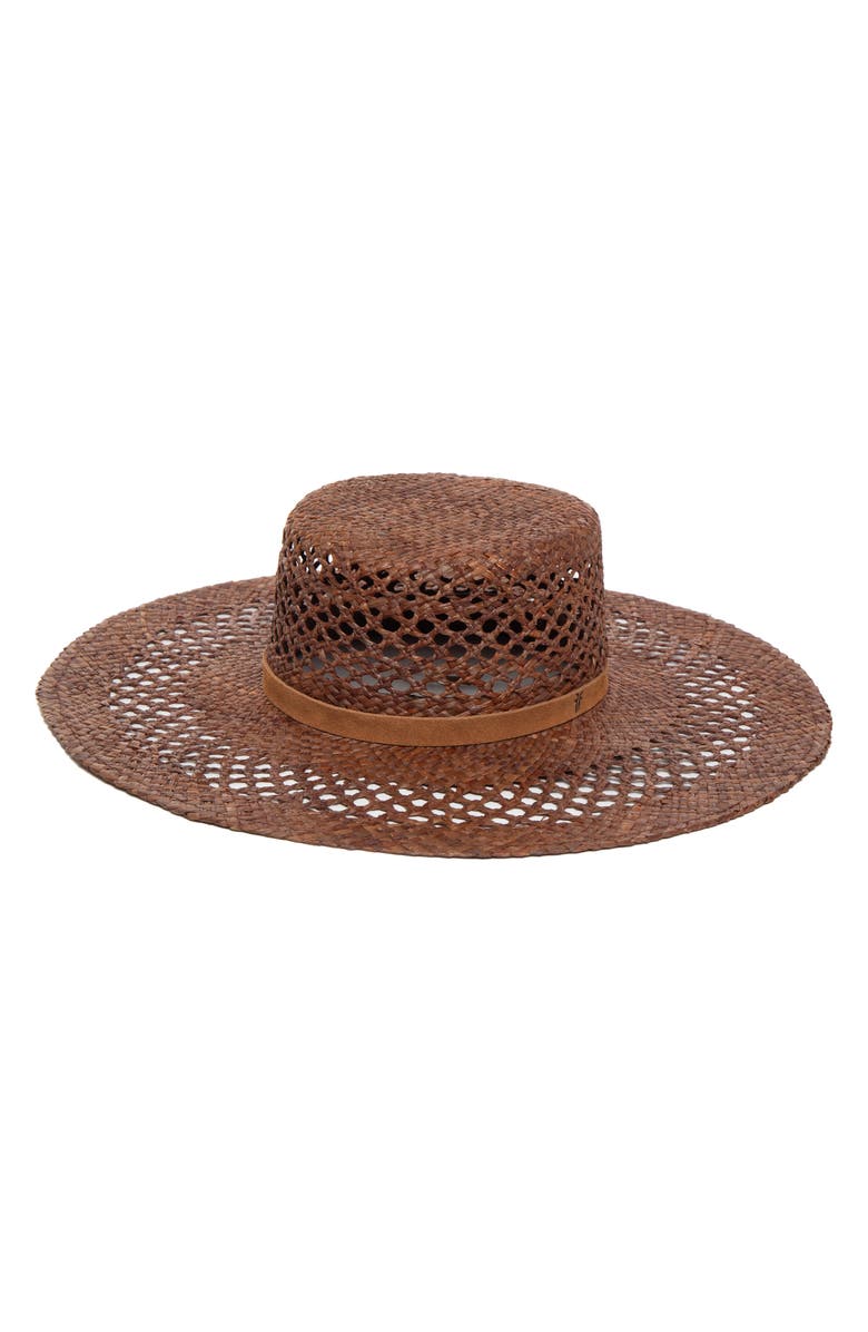 San Diego Hat UPF 50+ Raffia Gambler Sun Hat, Main, color,