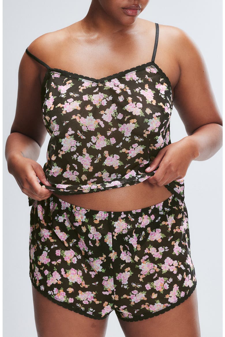 Mesh Sleep Camisole, Alternate, color, BLACK CAVIAR