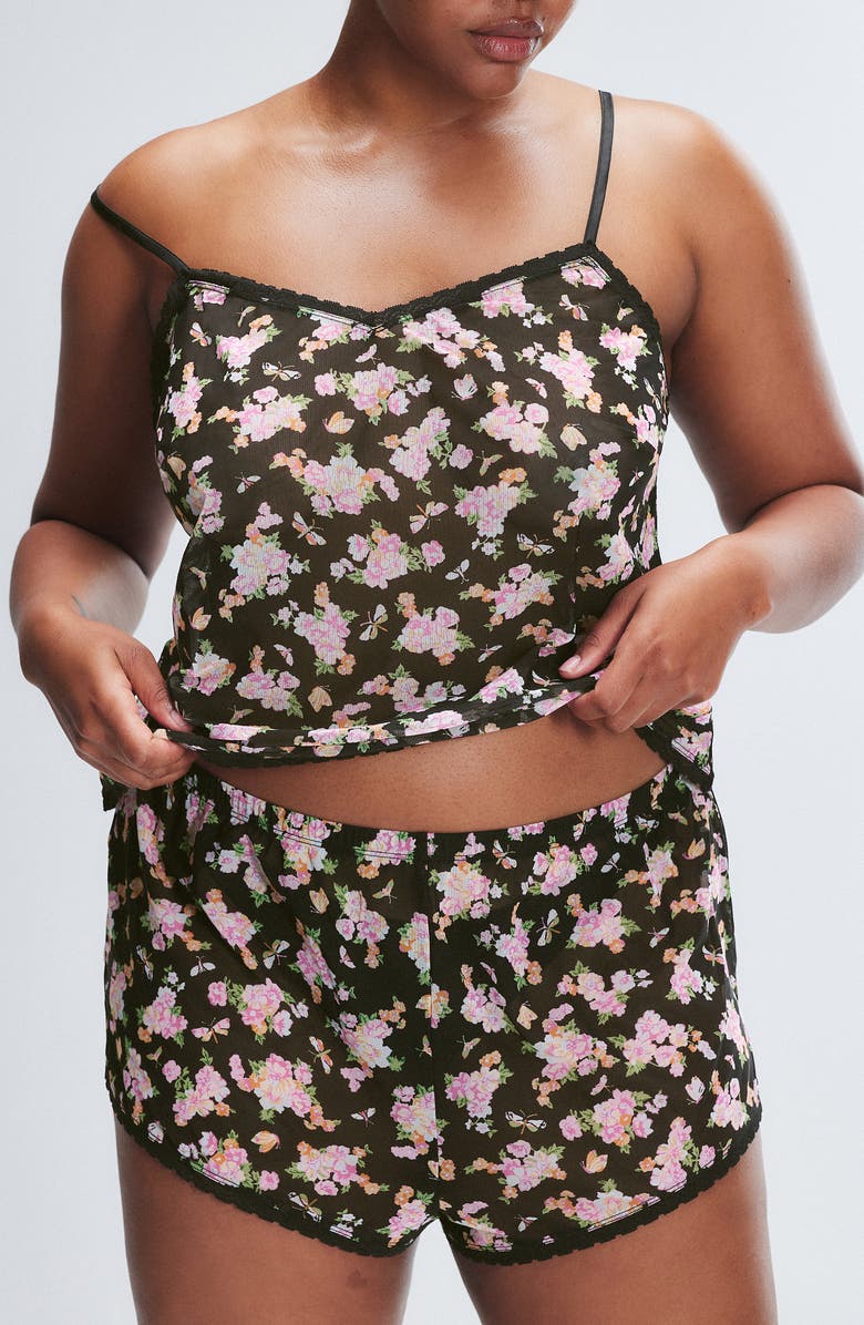 SAVAGE X FENTY Mesh Sleep Camisole, Alternate, color, Black Caviar