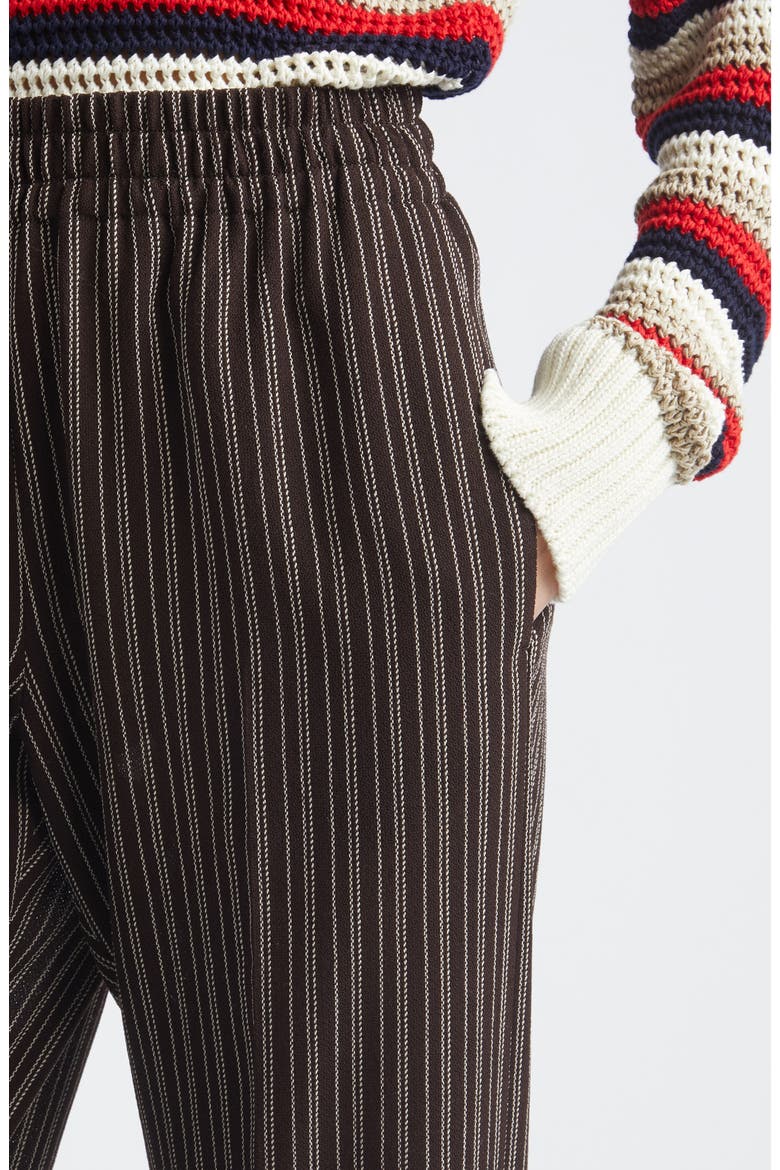 Brittany Pinstripe Wide Leg Pants, Alternate, color, GANASH/ OFF WHITE