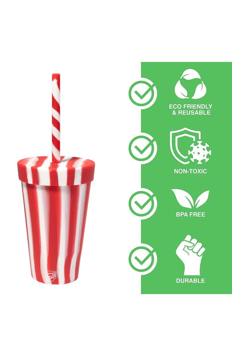 Silipint Silicone 16oz Straw Tumbler, Alternate, color, Multicolored