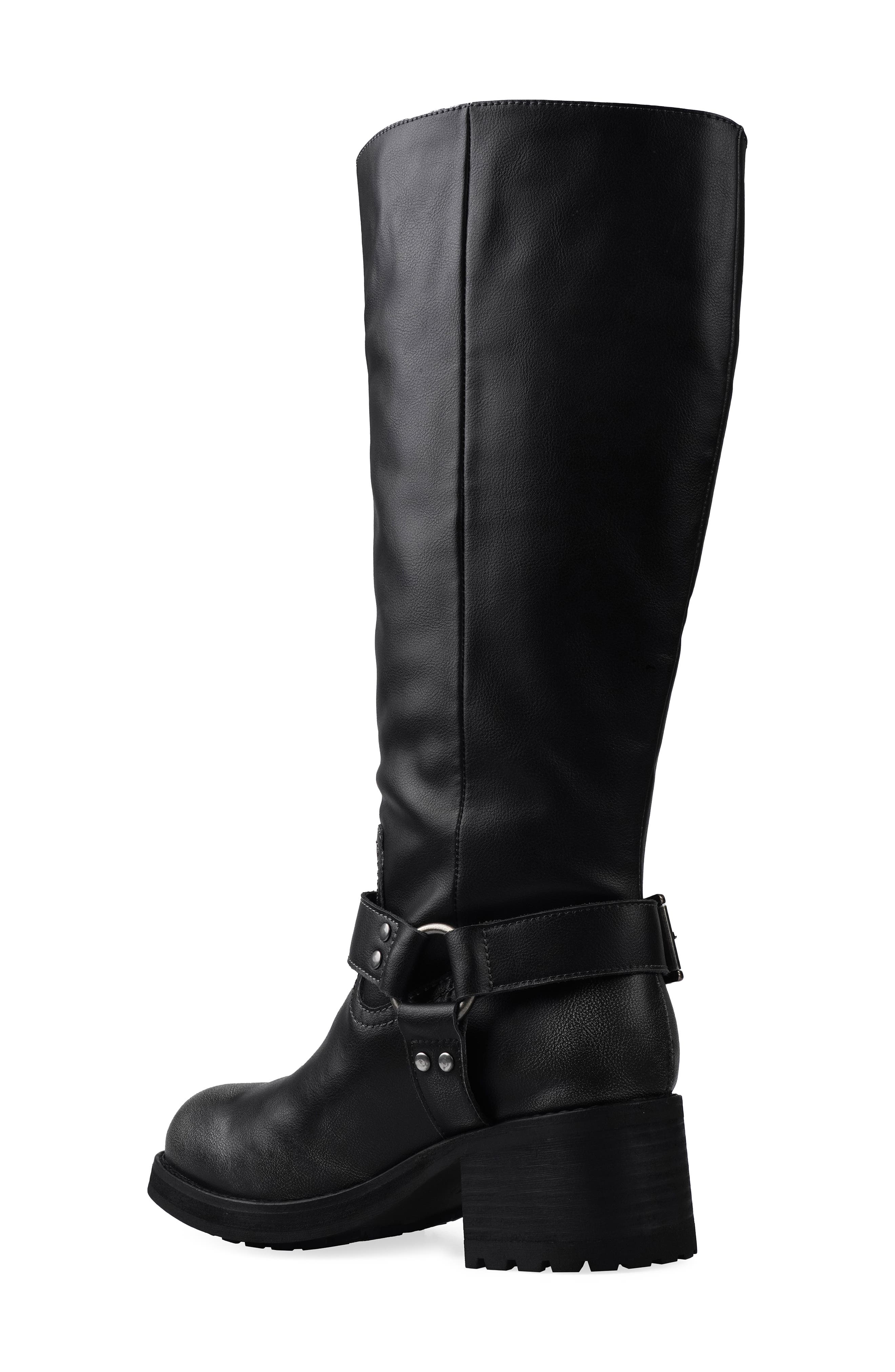 Candie's Reecie Knee High Boot, Alternate, color, Black Leather