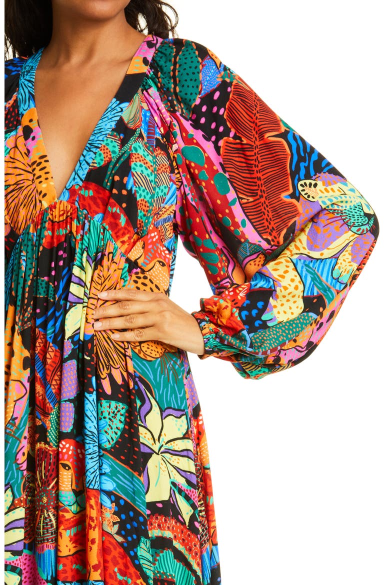 Long Sleeve Maxi Dress, Alternate, color, BLACK MULTI