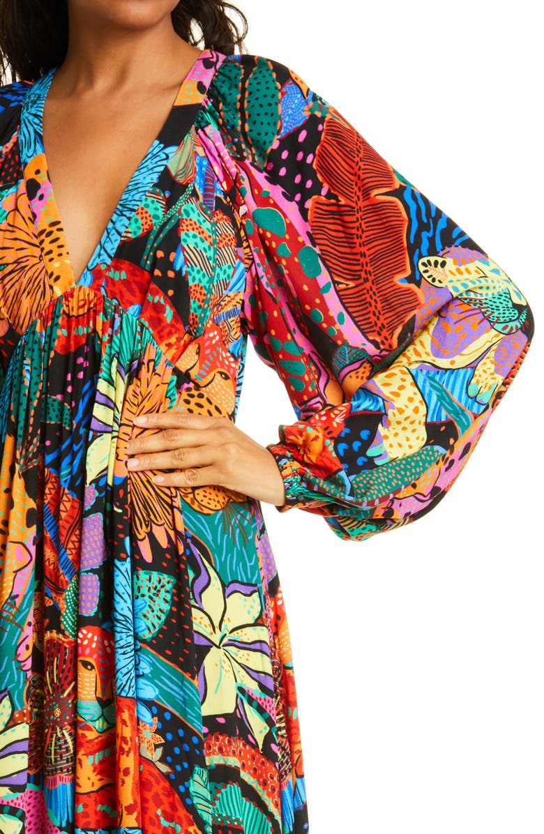 FARM Rio Long Sleeve Maxi Dress, Alternate, color,