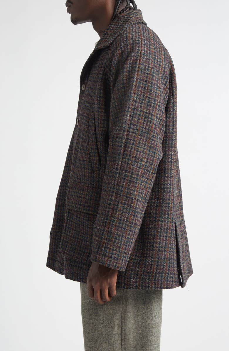 De Bonne Facture Forest Houndstooth Wool Tweed Jacket, Alternate, color, Navy Houndstooth