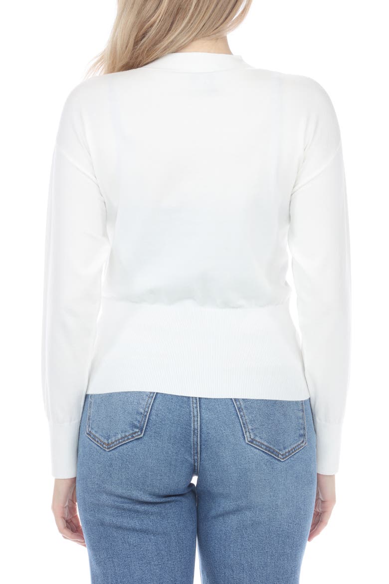 Embroidered Cardigan, Alternate, color, WHITE