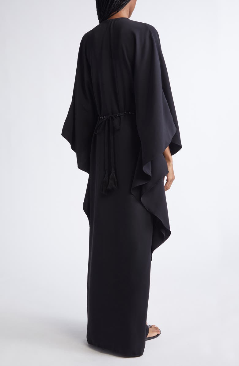 Johanna Ortiz Sombreando Embellished Crepe Tunic Dress, Alternate, color, Black