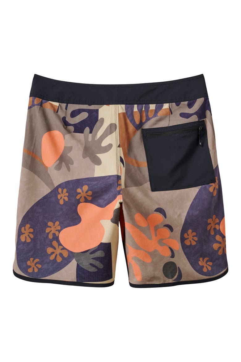 Highline Scallop Swim Trunks, Alternate, color, BLACK