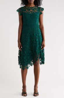 Lace Asymmetric Cocktail Dress
