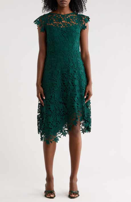 Eliza J Lace Asymmetric Cocktail Dress