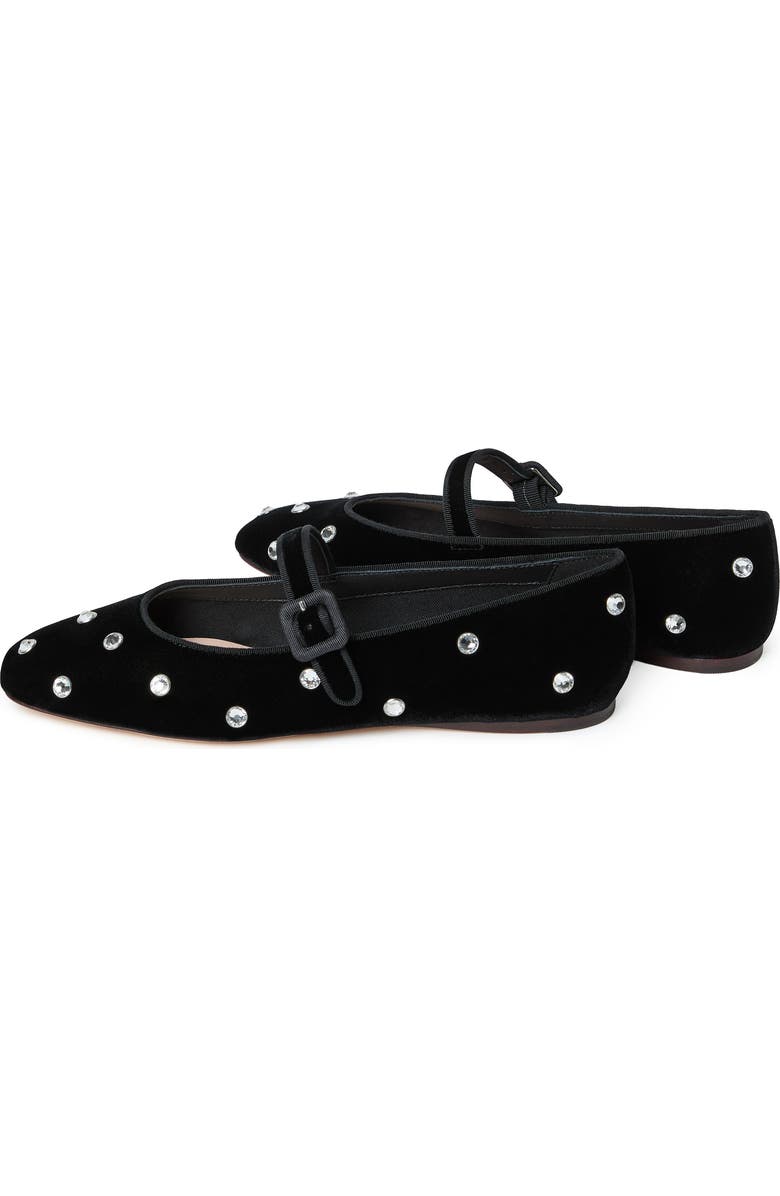 Loeffler Randall <p>Ginger Mary Jane Flat (Women) </p>, Alternate, color, Black/ Crystal