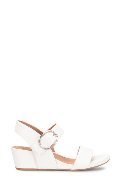 Söfft Vaya Ankle Strap Wedge Sandal In True White