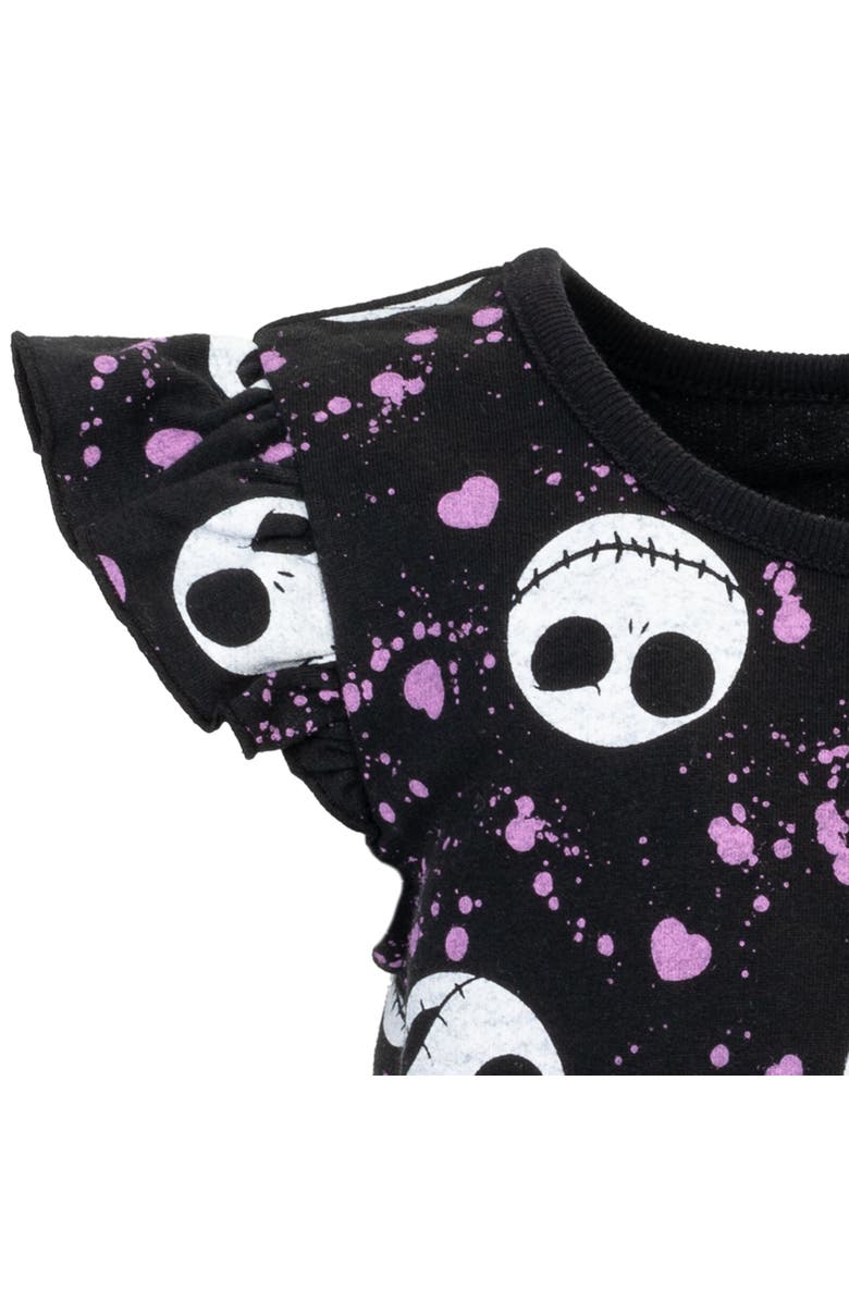 Disney Sleeveless Skater Romper, Alternate, color, Jack Skellington Black Black