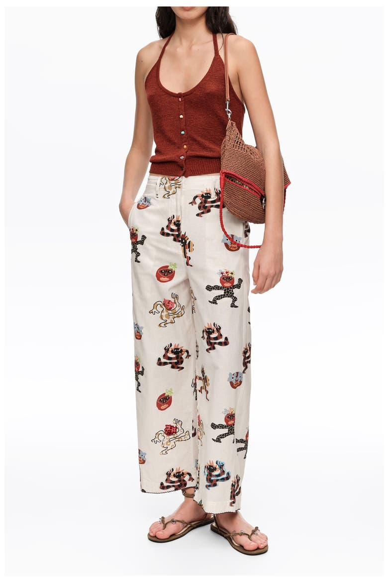 Samba Barrel Trousers With Decorative Stitching, Alternate, color, SAMBA