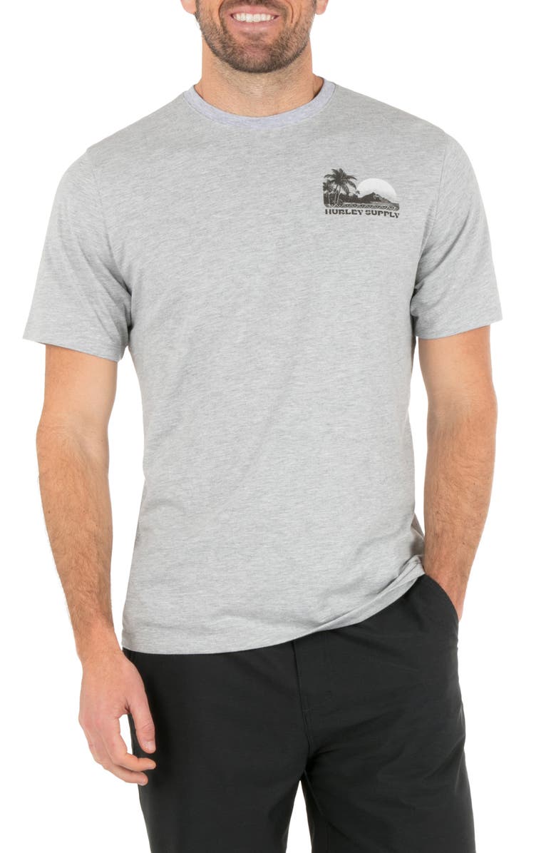 Hurley Island Scape Cotton Graphic T-Shirt, Main, color,