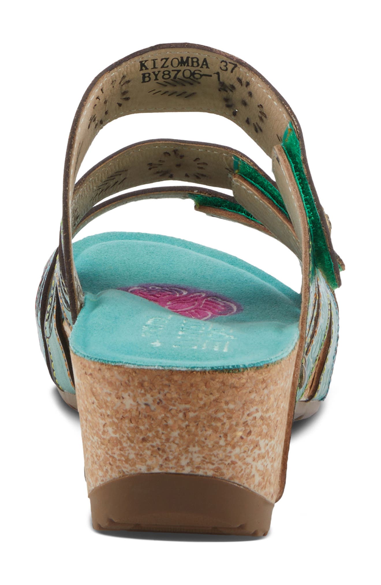 L'Artiste by Spring Step Carbone Platform Slide Sandal, Alternate, color, Green Multi