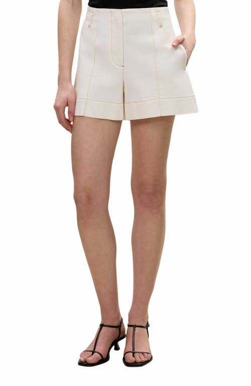 Rebecca Taylor Cora Denim Short In Eggshell Wash