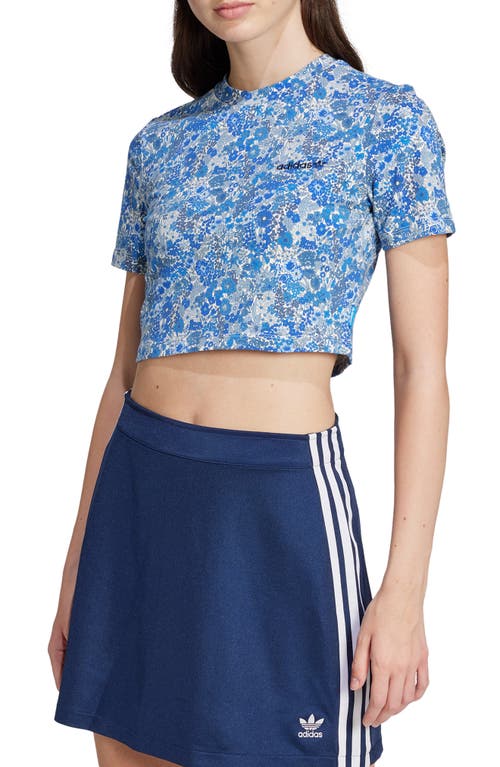 Adidas Originals X Liberty London Stretch Cotton Baby Tee In Blue
