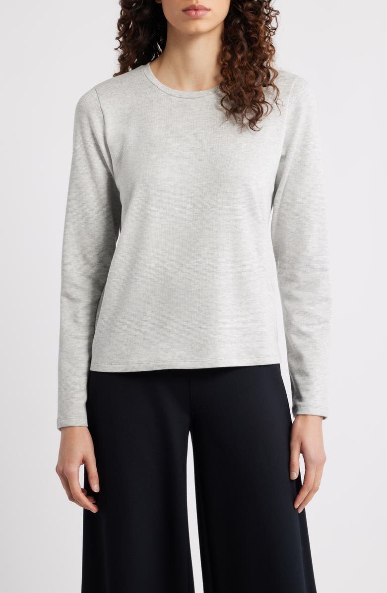 Eileen Fisher Crewneck Top, Main, color, Dark Pearl