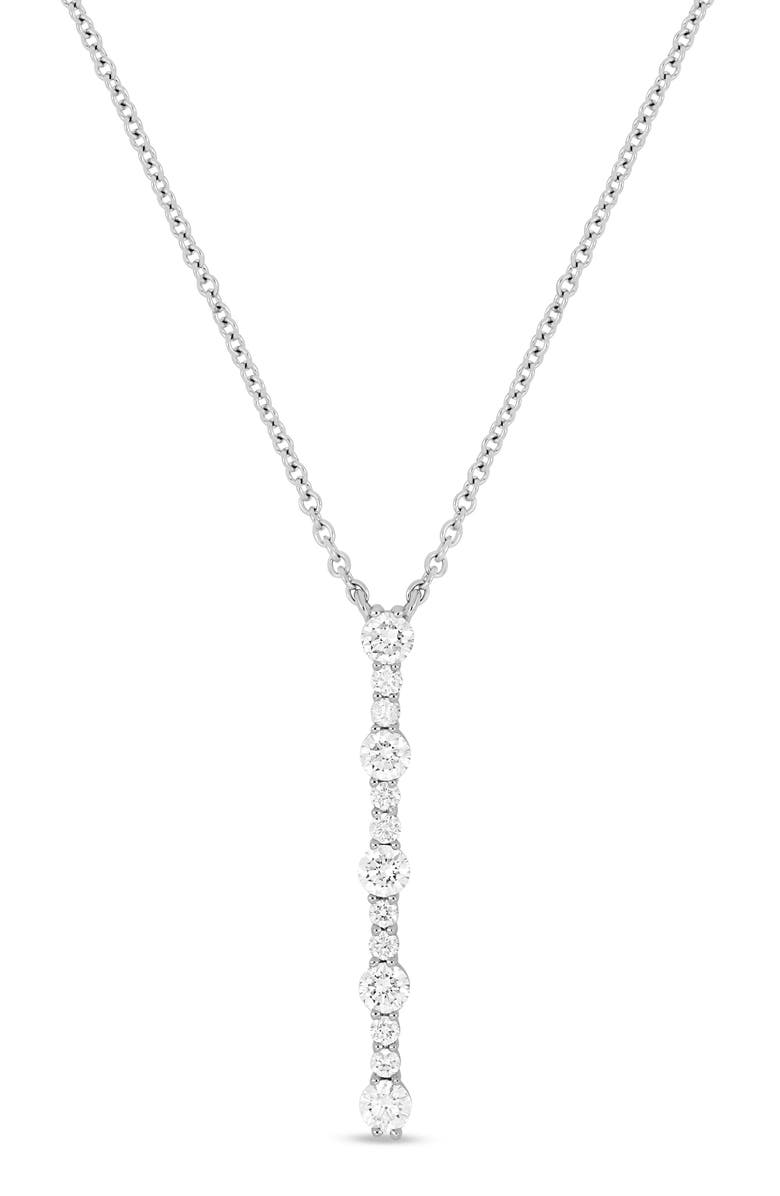 Bony Levy 18K White Gold Diamond Stick Pendant Necklace, Main, color, 