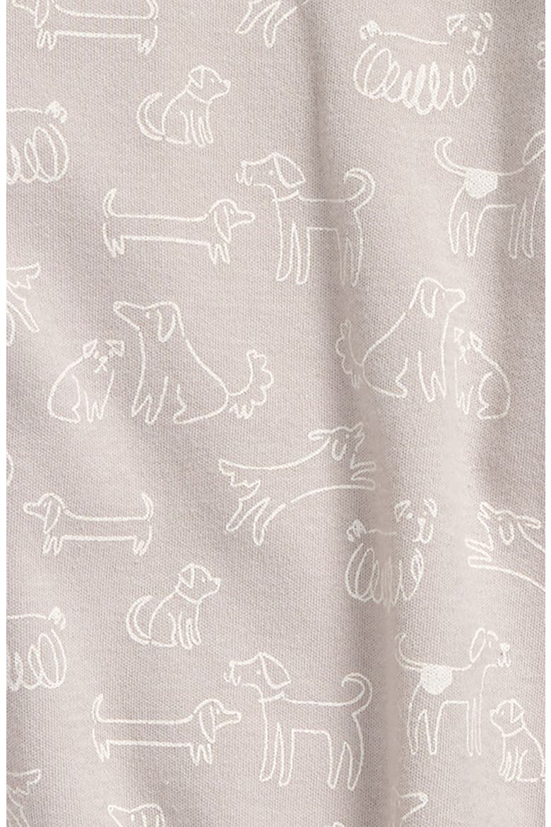 Knotted Gown & Hat Set, Alternate, color, GREY ASH PUPPIES