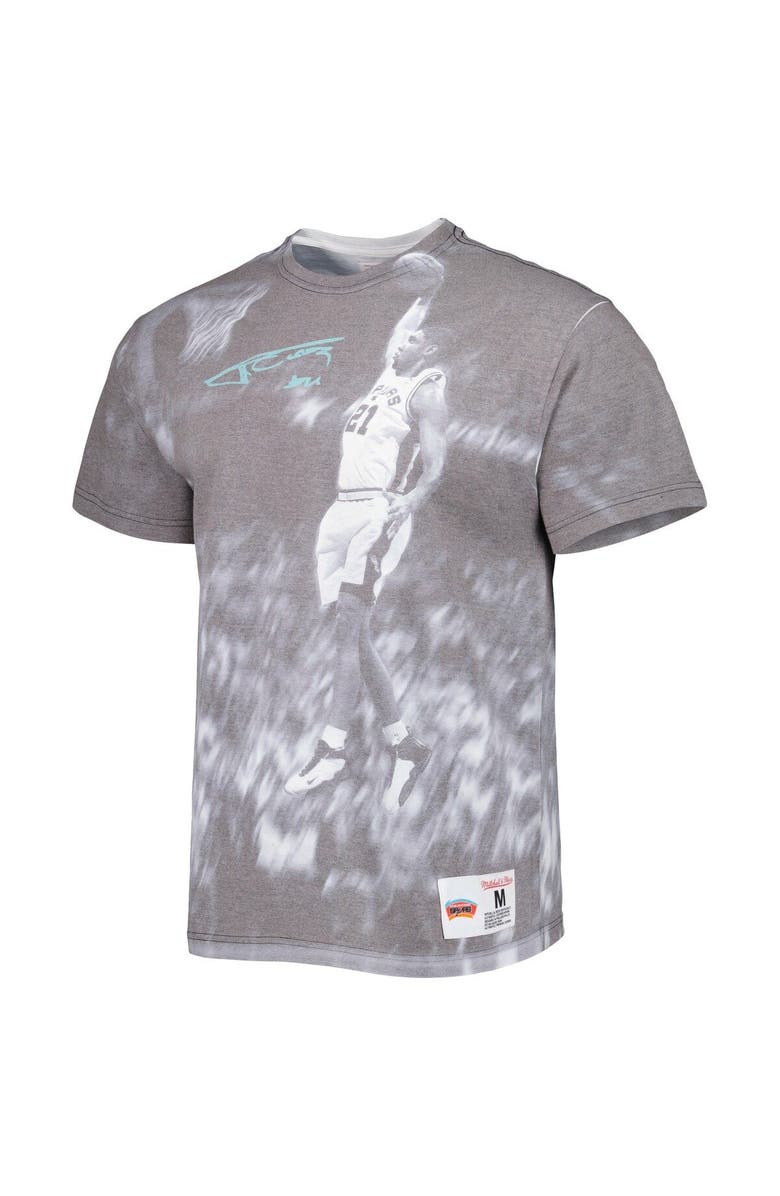 Mitchell & Ness Men's Mitchell & Ness Tim Duncan Heather Gray San Antonio Spurs Above The Rim T-Shirt, Alternate, color, 
