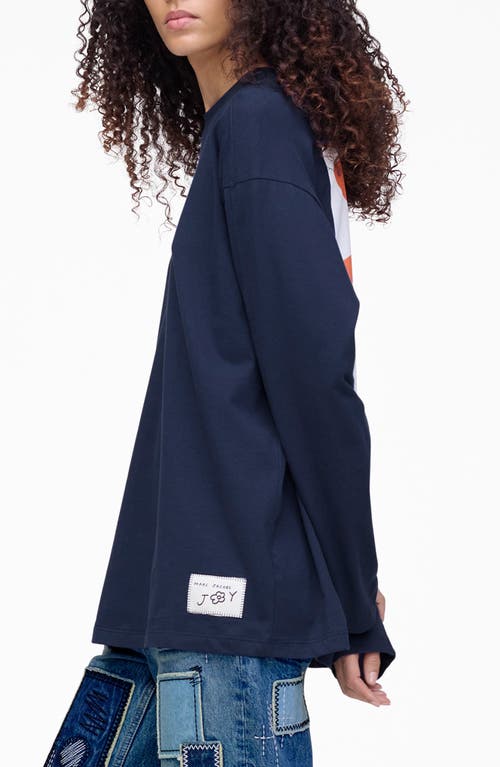 Marc Jacobs Snake Long Sleeve Graphic T-shirt In Blue