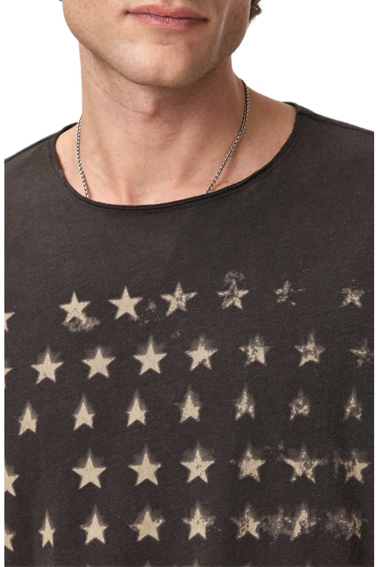 Stars Raw Edge Graphic T-Shirt, Alternate, color, CHARCOAL