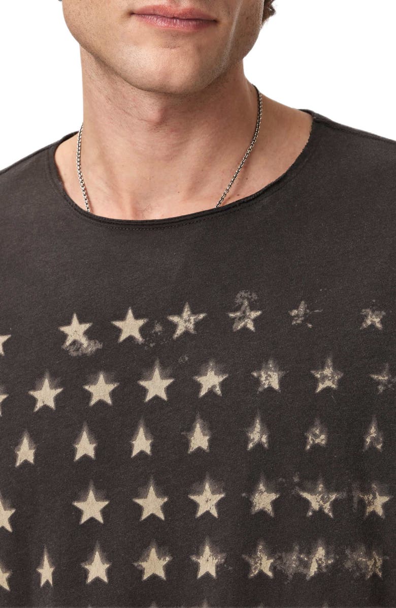John Varvatos Stars Raw Edge Graphic T-Shirt, Alternate, color, Charcoal
