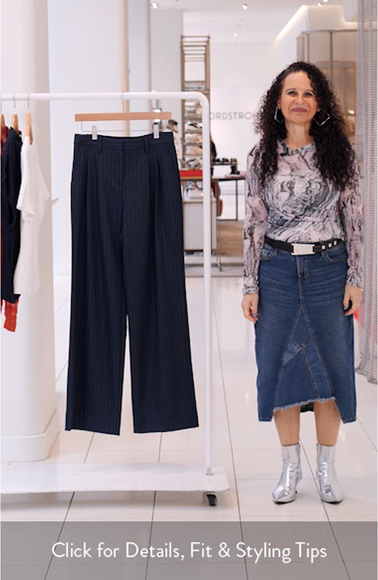 Sulli Stripe Stretch Wool Pants, sales video thumbnail