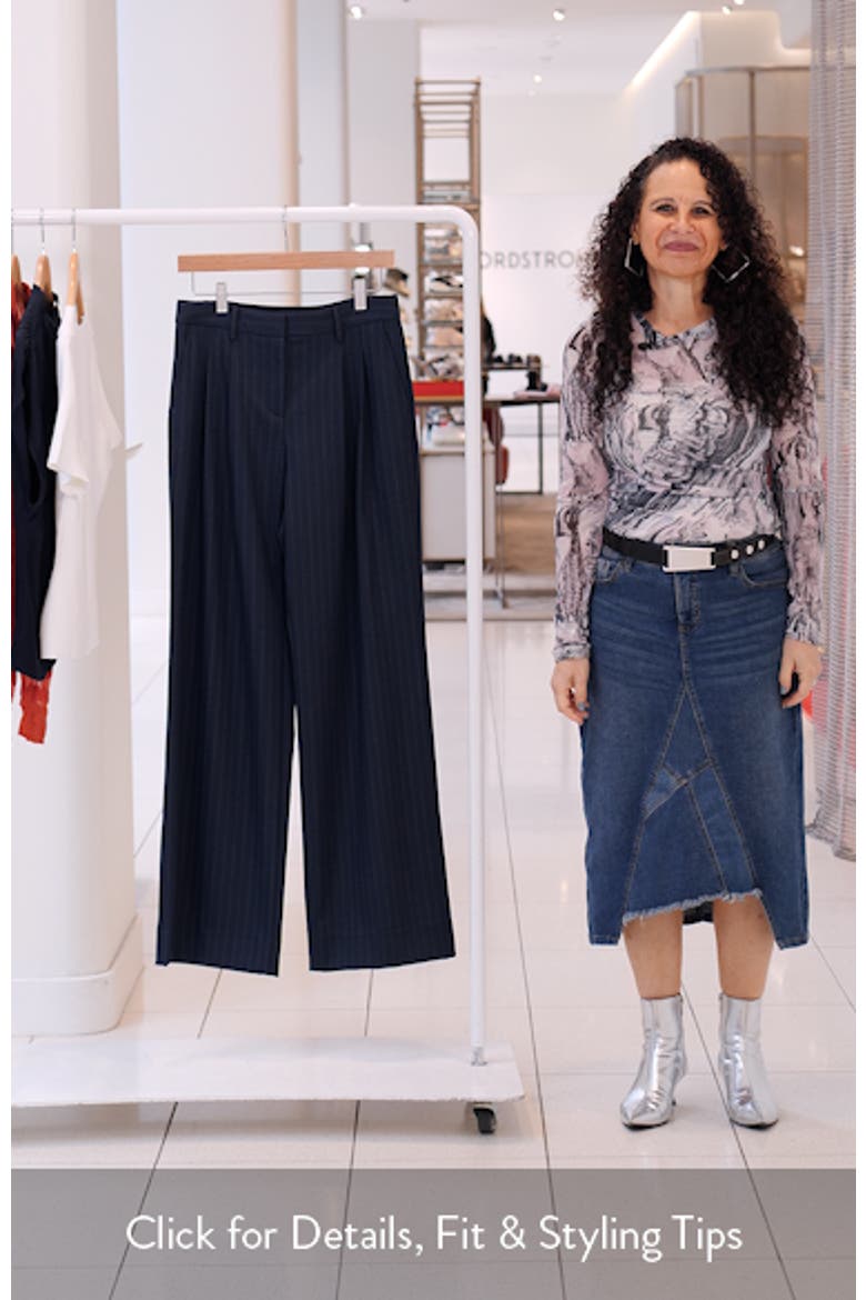 Sulli Stripe Stretch Wool Pants video