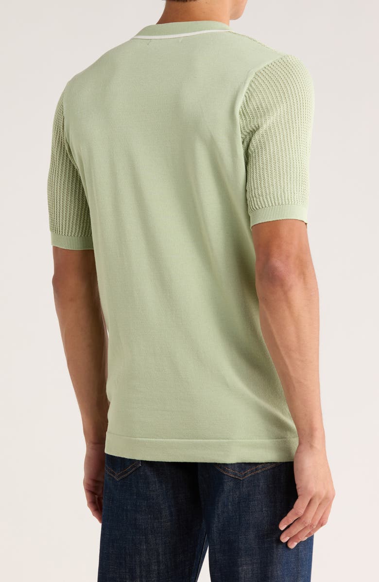 T.R. PREMIUM Short Sleeve Knit Sweater, Alternate, color, Celedon