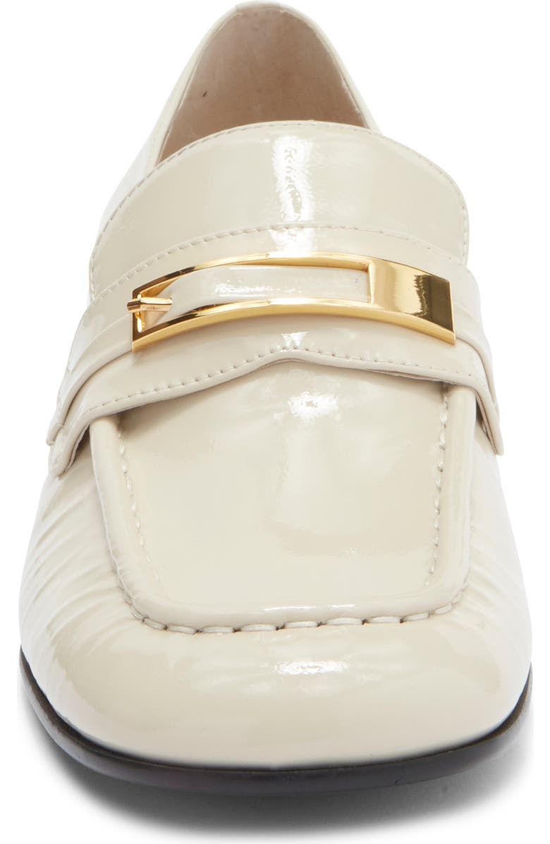 Jeffrey Campbell Book Smart Bit Loafer Pump, Alternate, color, Ivory Crinkle Patent