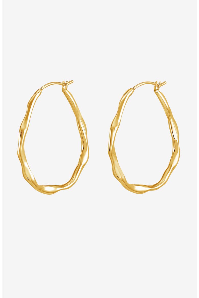 Large Oval Waterfall Hoops, Main, color, Yellow Gold Vermeil