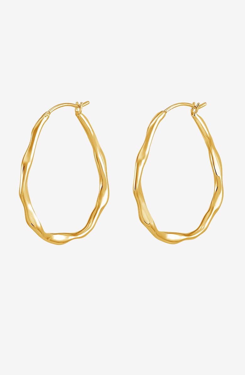 Dower & Hall Large Oval Waterfall Hoops, Main, color, Yellow Gold Vermeil