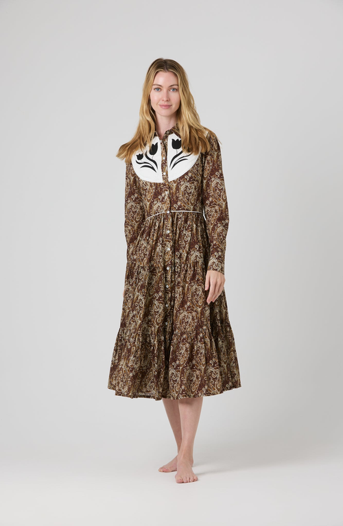By Tess Collection Beck Dress In Brown
