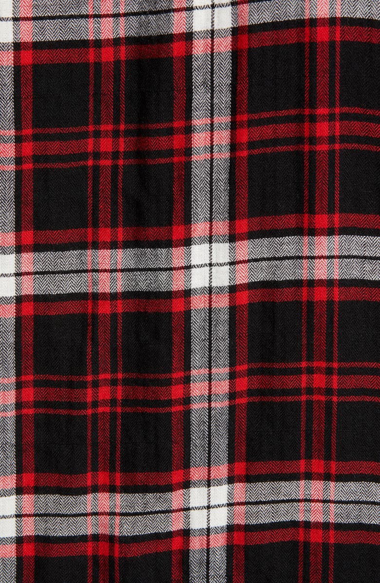 Officine Générale Plaid Button-Up Flannel Shirt, Alternate, color, 