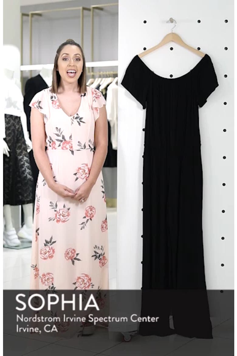 Off the Shoulder Wide Leg Jumpsuit video