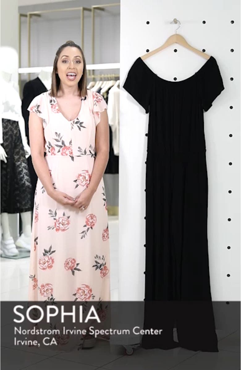 Off the Shoulder Wide Leg Jumpsuit, sales video thumbnail