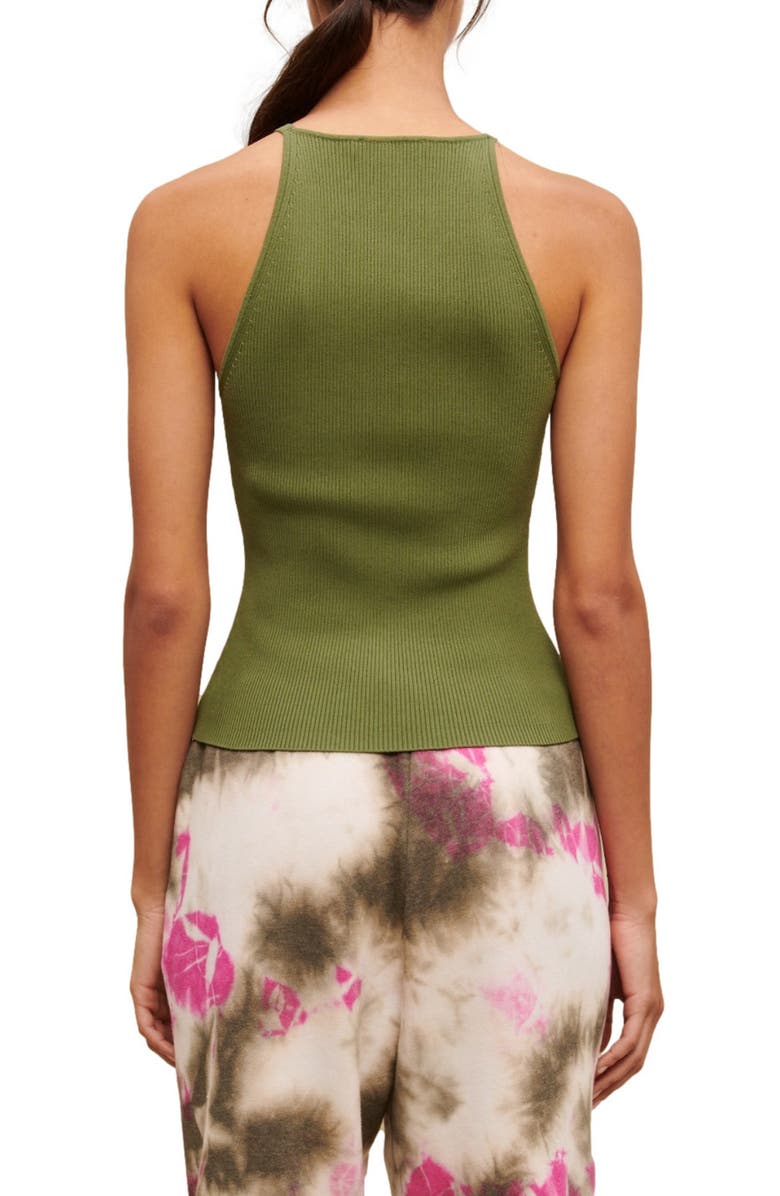 maje Matchouli Ribbed Sweater Tank, Alternate, color, Kaki