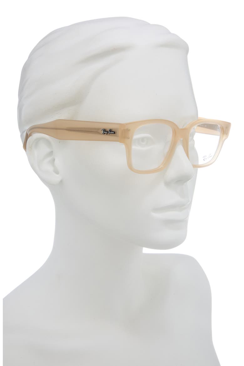 Small Square Optical Glasses, Main, color, BEIGE