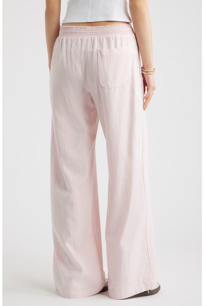 Linen Blend Beach Pants, Alternate, color, PINK- WHITE NIA STRIPE