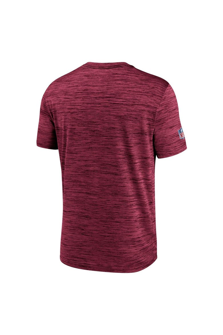 Men's Nike Burgundy Washington Commanders Sideline Velocity Athletic Stack Performance T-Shirt, Alternate, color, Burgundy