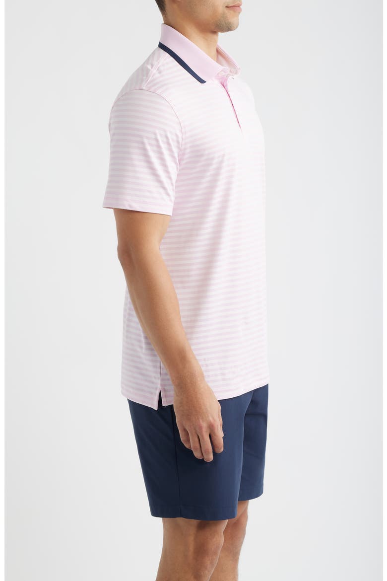 Stripe Mesh Golf Polo, Alternate, color, BLUSH