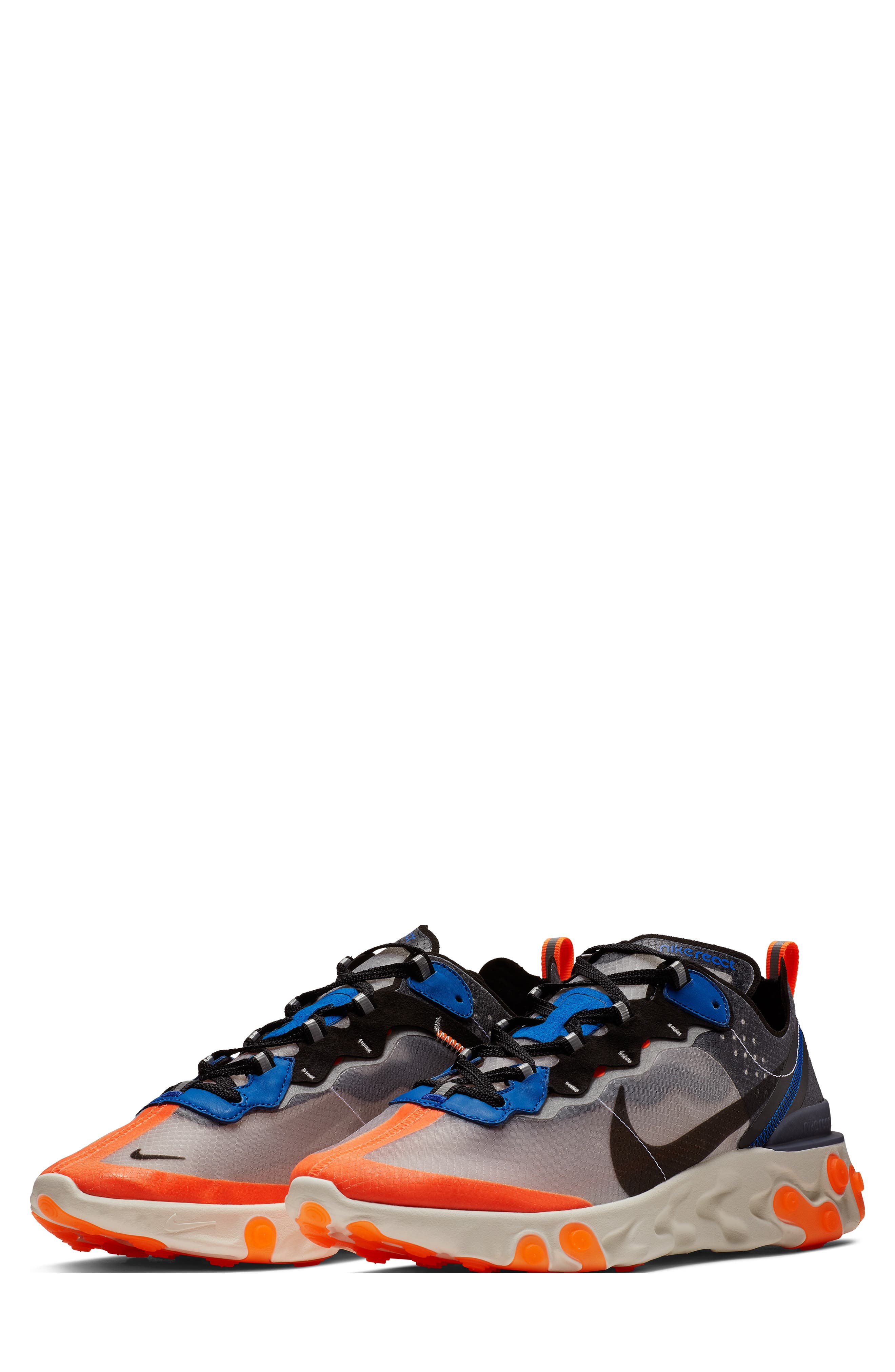 React Element 87 Sneaker, Main, color, WOLF GREY/ BLACK/ THUNDER BLUE