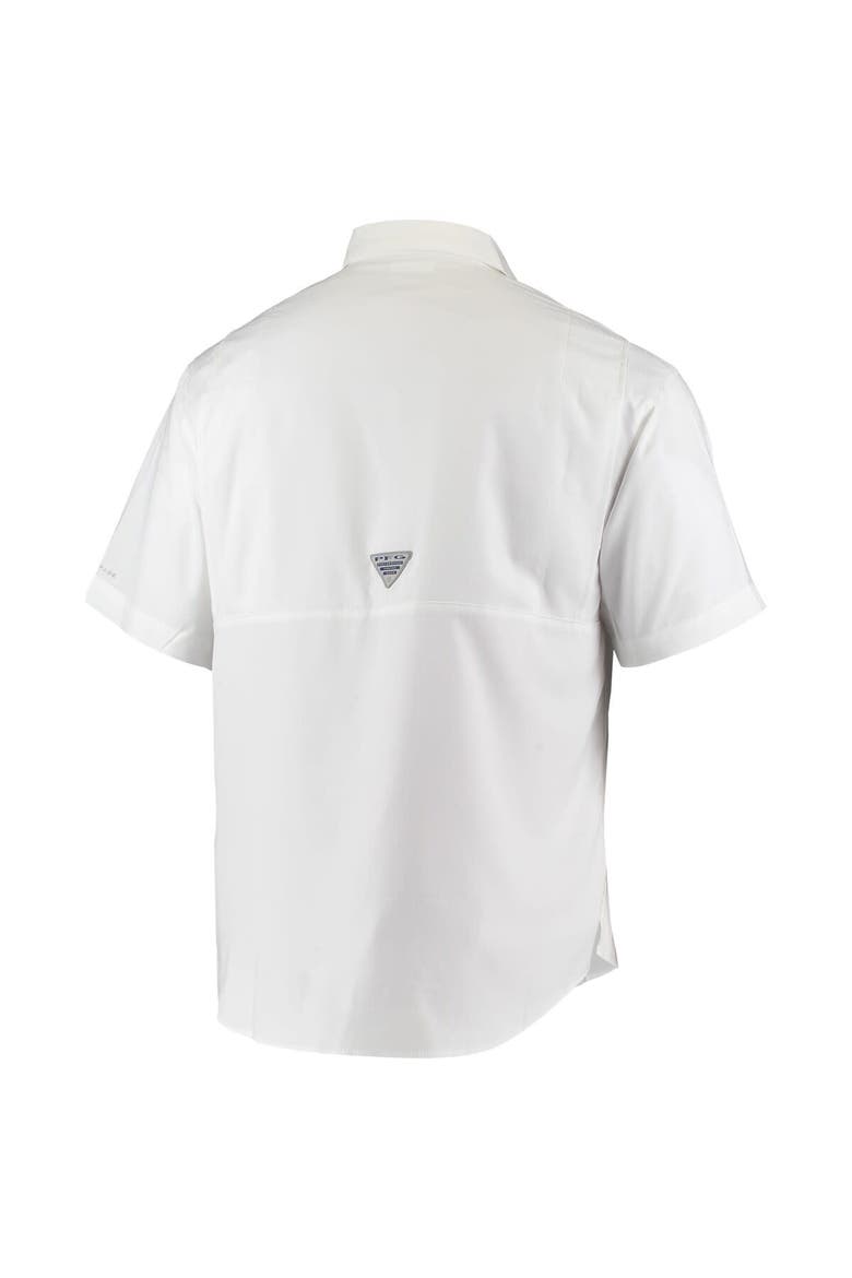 Men's Columbia PFG White Florida Gators Tamiami Omni-Shade Button-Down Shirt, Alternate, color, White