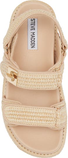 Bigmona Raffia Slingback Platform Sandal